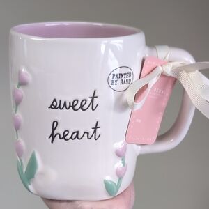 Rae Dunn SWEET HEART Valentine's Day Mug with Embossed Heart Design Florals 🌷